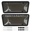 Conjunto de 2 Peças Amazon Cross-Border Modificado Padrão Americano Curvo Transparente Fumê Cobertura Protetora de Placa de Licença Estrutura de Placa de Licença Americana