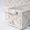 Caixa de armazenamento de mesa transfronteiriça personalizada, cesta de armazenamento de corda de algodão, cesta de armazenamento trançada, cesta para chaves e itens diversos, cesta organizadora de cosméticos