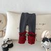 Dianxi 2026 Outono/Inverno Novo Estilo Leggings Grossos com Forro de Fleece para Bebês e Crianças Pequenas Meninas, Calças Meia-Calça Empilhadas Estilosas e Versáteis