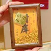 Adorno de Marco de Tesoro de Oro Puro 999, Decoración Atractora de Riqueza para Sala de Estar, Exhibición de Posición de Riqueza, Atracción de Clientes, Regalo