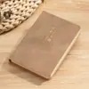 A7 Portátil Bloc de Notas Portátil Mini Bolsillo con Solapa Pantalón Libro A7 Cuero Simple Negocios Casual Libro de Contabilidad