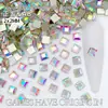 Joias Diamantadas Quadradas de Fundo Plano para Nail Art Mini Pequenas Diamantes de Manicure Acessórios para Unhas Acessórios Diamantados para Roupas Atacado