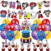 Produto Novo em Estoque Circo Digital Cir Tema Circo Digital Festa de Aniversário Decoração Banner Conjunto de Balões