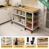 Estante de almacenamiento para cocina, cesta multifuncional para verduras, encimera de corte, estante de almacenamiento para microondas y utensilios de cocina, gabinete lateral, mesa multicapa