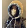 Bonito Sombrero de Peluche con Orejas de Oveja para Mujer Invierno 2025 Nuevo Otoño e Invierno Cálido Sombrero de Lana Protector de Orejas Sombrero de Invierno Tejido