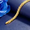 Pulsera de Corazón Flecha Chapada en Oro Kalamei 18K Chapado Pulsera de Corazón para Mujer Boda Joyería de Mano Duradera Entrega de Regalo