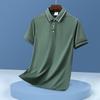 Lingchuang Algodón de Seda de Hielo Manga Corta Ropa de Negocios Cuello de Solapa de Color Camiseta Camisa POLO Vestido de Graduación de Clase Camisa Publicitaria Cultural Verano