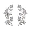 Brincos de Laço Estilo Coreano Moda Criativa Elegante Diamante Longo Ouro Rosa Borboleta Dançante Criativa Brincos