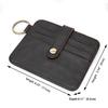 Bolsa de Cartão de Couro Maronte Simples Casual Couro de Vaca de Primeira Camada Porta-Cartão Comércio Exterior Atacado Bolsa Fina para Cartão de Crédito Bolsa de Transporte