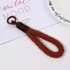 Novo Cordão Simples Curto para Celular Chaveiro de Pelúcia Colorido Trançado Cordão Acessórios de Pendurar em Bolsa Modernos e Versáteis