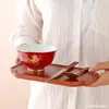 Bol de Longevidad Tamaño Grande y Pequeño Bol de Fideos de Longevidad Bol de Regalo Cerámica de Alta Gama Juego de Tazones Rojos Enviar para Cumpleaños de Personas Mayores Recuerdo de Banquete de Longevidad
