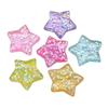 Crema de pegamento para bricolaje con forma de corazón de melocotón de cinco estrellas y purpurina de resina, funda para teléfono móvil, tocado de belleza, accesorios para el cabello, accesorios hechos a mano