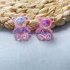 Pendientes de oso de color caramelo 2021, acrílicos, pequeños y bonitos, para mujer, diseño de moda coreana, combinables con todo.