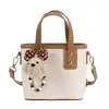 Bolsas de Nicho Estampadas Súper Populares para Mujer 2026 Nuevo Color de Moda Bloqueo de Color Bolso Cruzado Versátil Bolso de Mano Exquisito Bolso Cubo