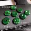 Pendente de Buda Guanyin de Calcedônia Verde Tipo Gelo Atacado, Fivela da Paz em Forma de Folha de Ágata Verde Claro, Colar de Jade, Joias com Pingente de Jade