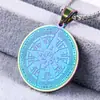 Acero de titanio joyería al por mayor punto tendencia retro personalidad de hombre etiqueta colgante moda brújula colgante de acero de titanio