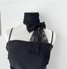 Ins Apilado Desgaste Diseño Jerárquico Encaje Cinta Delgado Estrecho Mujer Primavera y Verano Todo-partido Clavícula Collar de Cuello Cinta de Bufanda de Seda