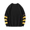 Sudadera de marca Tide con cuello redondo, rayas, hombros caídos, impresión personalizada DIY, Ropa para Fiesta de Bienvenida, Ropa de Clase, Ropa de Trabajo, logo bordado