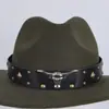 Sombrero Transfronterizo Cabeza de Vaca Cinturón Decorativo Estilo Étnico Retro Cuero PU Remache Cinturón Tejido a Mano Accesorios para Sombrero Vaquero