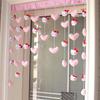 Cortina decorativa para puerta con diseño de perro Jade Gui Love Children, para dormitorio, cocina, entrada, cortina colgante, media cortina con forma de corazón para niña