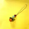 Cadena para Teléfono Móvil Ruyi de Caqui Colgante de Loto para Mujer Cuerda Antiperdida Llavero de Coche para Hombre Colgante Exquisito para Mujer