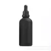 Botella de Aceite Esencial Negra Mate de 30 ml Botella de Sérum Negra Mate Botella Gotero de Aceite Esencial Negra Botella Dispensadora Cosmética