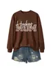 MAMÁ DE HOCKEY Tienda Independiente de Amazon Wish Sudadera de Manga Larga con Cuello Redondo para Mujer, Moda Versátil y Cómoda para Otoño e Invierno