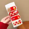 Grampo de Cabelo Laço Vermelho Fofo de Ano Novo para Crianças Meninas Flor Desenho Animado Presilha Lateral Bebê Presilha Bico de Pato de Ano Novo Acessório de Cabeça