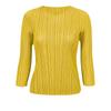 Roupas Básicas Femininas Miyake 2026 Primavera Novo Estilo Coreano Fashionável Versátil Design de Manga Longa Nicho Chic Maduro Top para Mulheres