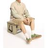 Suéter japonês retrô sem mangas masculino, moda outono, marca, suéter com gola redonda, colete, camisa de fundo, damasco