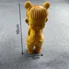 Adorno de Gato Curioso de Boj Lindo Animal Creativo Mini Juguete de Gato de Madera Pieza de Mano Regalo de Cumpleaños