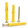 Peixinho Amarelo Pequeno Tubo de Expansão de Plástico Parafuso de Expansão Bucha de Expansão Bucha de Borracha Parafuso de Expansão 8/10mm Parafuso Autoatarraxante Galvanizado