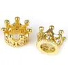 Cuentas de Zirconio con Incrustaciones de Cobre Colgantes de Corona Calados Grandes y Pequeños Collar Pulsera Colgante Hechos a Mano DIY Accesorios de Joyería Venta al por Mayor