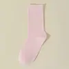Meias Femininas Zhuji para Outono e Inverno, Respiráveis e Absorventes de Suor, Meias de Cano Médio, Punho Solto, Meias Maternidade Sem Costura, Meias Longas de Algodão Puro Slouch
