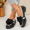 2026 Verano Nuevo Comercio Exterior Tallas Grandes Mujer Casual Cómodos Moño Estilo Británico Zapatos Planos de Moda Talla Única para la Mayoría