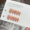 XSunset Streamer Ojo de Gato Hechas a Mano Premium Uñas Portables Estilo Corto Blanqueamiento Acabado Parche de Uñas Arte Falso