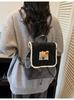 Mochila Estampada de Leopardo Transfronteiriça Feminina Grande Capacidade Casual Retro Estudante Bolsa Escolar Bolsa Saco Montanhismo Leve Mochila de Viagem