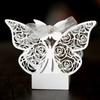 Nueva caja de dulces hueca de estilo europeo para bodas de Amazon, caja de dulces tridimensional con forma de mariposa, caja de papel de chocolate, disponible al por mayor