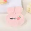 Broche de pelúcia bordado de coelho estampa boneca de algodão roupa grampo de cabelo chaveiro diy pingente material para joias