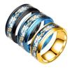 Anillo de acero inoxidable para hombre, anillo de acero de titanio de nicho transfronterizo europeo y americano, anillo femenino, anillo de dragón chino resistente a la decoloración de 8 mm de ancho