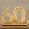 Decoraciones Transfronterizas de Madera para Celebración de Cumpleaños Adorno Regalo Cumpleaños 18 Cumpleaños Señalización Digital de Madera Libro de Mensajes