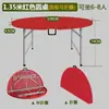 Mesa Redonda Dobrável para Uso Doméstico, Tampo Redondo Grande Simples, Mesa de Jantar Dobrável de Plástico, Mesa e Cadeiras de Jantar Minimalistas para Exterior