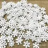 Promoção Relâmpago Explosões Amazon 25mm Floco de Neve de Madeira de Natal Floco de Neve Branco Clássico Lascas de Madeira Misturadas
