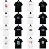 Camiseta de Manga Corta de Algodón Estilo Pareja Moda Callejera Americana Marca Graffiti Divertido Letras Clásicas Estampadas Versión Alta Transfronteriza