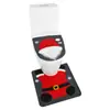 Juego de Baño Navideño Transfronterizo Muñeco de Nieve Navideño Anciano sin Rostro Reno Cubierta de Inodoro Tapete de Piso Juego Decorativo de Dos Piezas