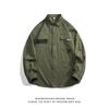 Camisa de trabajo de manga larga estilo Hong Kong para hombre primavera y otoño marca de moda retro americana casual para hombre chaqueta de camisa de otoño