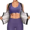 Ropa de Sauna Europea y Americana Transfronteriza Talla Grande Cremallera Control de Abdomen Chaleco de Cintura Ropa de Yoga Ropa de Fitness para Mujer Ropa para Sudar Venta al por Mayor