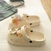 Emagrecimento e Aumento de AlturaVerão Mais Vendido Tamancos de Chef de Eva com Design de Cachorro Amarelo, Sola Grossa, Resistentes ao Desgaste, Resistentes a Odores, Sapatos Perfurados