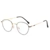 Nuevas Gafas Metálicas Retro para Hombre Miopía Anti-Luz Azul Montura de Gafas para Mujer Redondas Planas Estilo Coreano Montura de Gafas de Moda