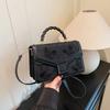 Bolsa Pequeña Portátil para Mujer de Comercio Exterior Bolso para Mujer 2025 Nueva Moda Bordado Bolso de Hombro Combinable Bandolera Bolsa Cuadrada Pequeña